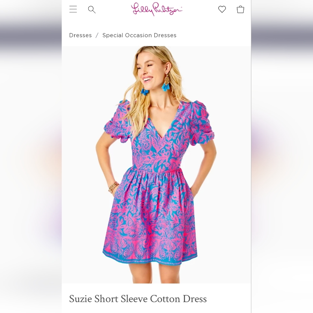 Lilly Pulitzer Suzie Puffed Sleeve Dress